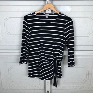 Women’s Chicos Black Blouse Top 1